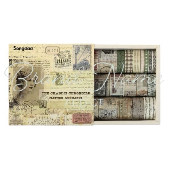 Songdao Other - 20 Rolls of The Charles Chronicle Vintage Scrapbook Journal Washi Tape Box Set